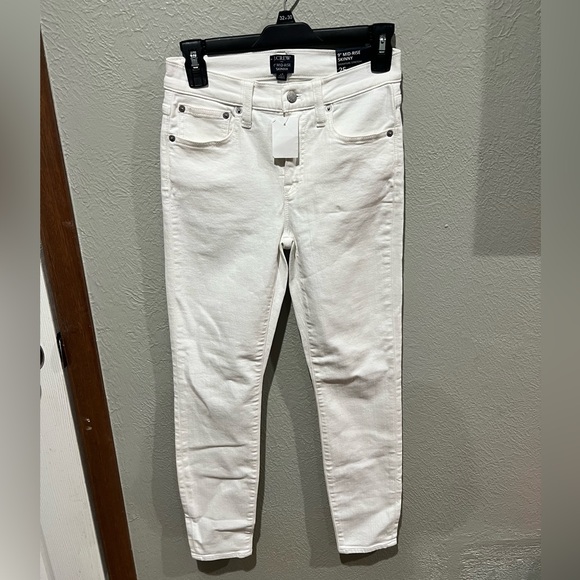 J. Crew Denim - J. Crew Women's White Skinny Jeans Mid Rise Size 25 NWT